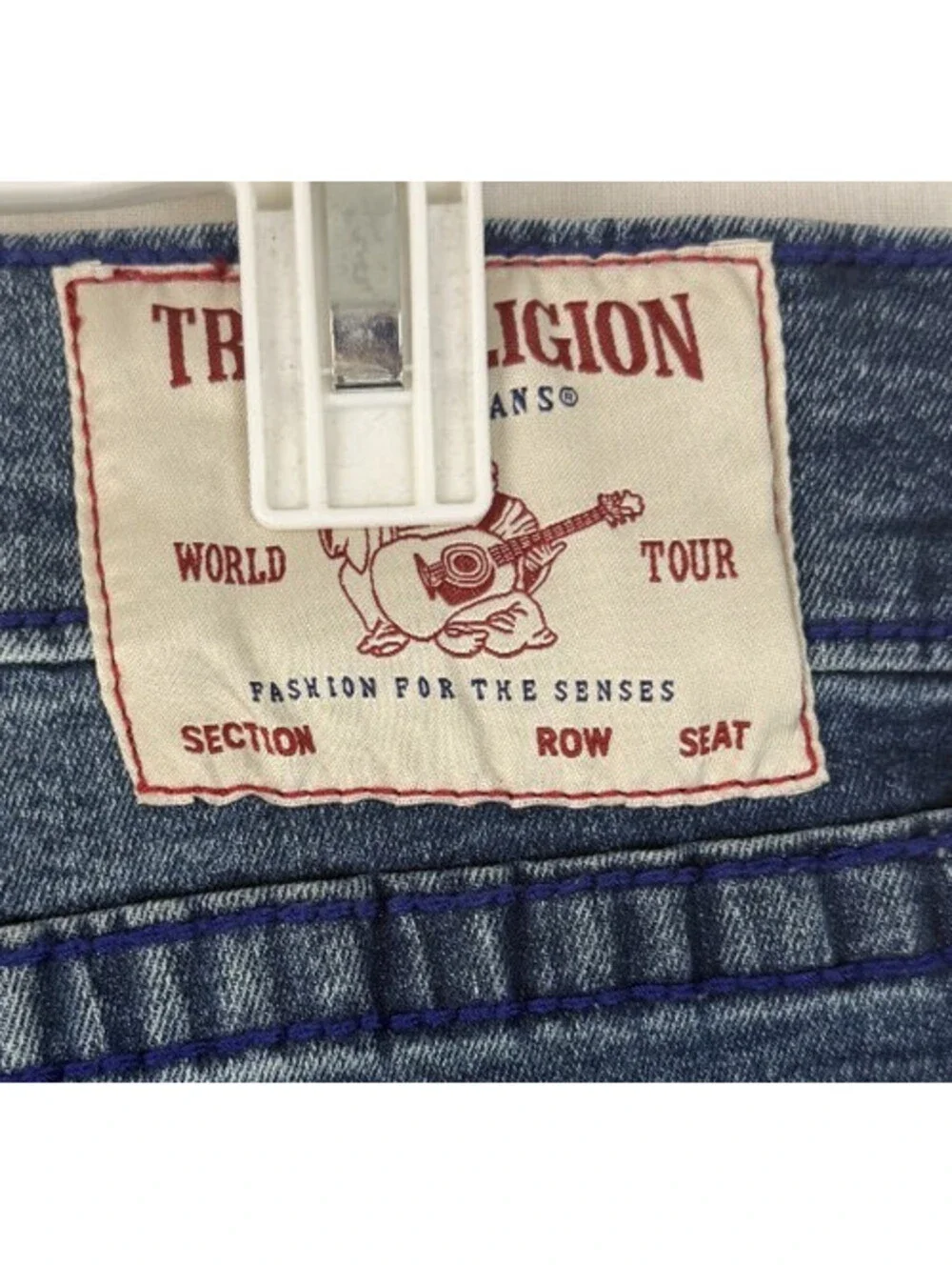 NEW - True Religion Mens Ricky Relaxed Straight Jeans Size 36 x 34